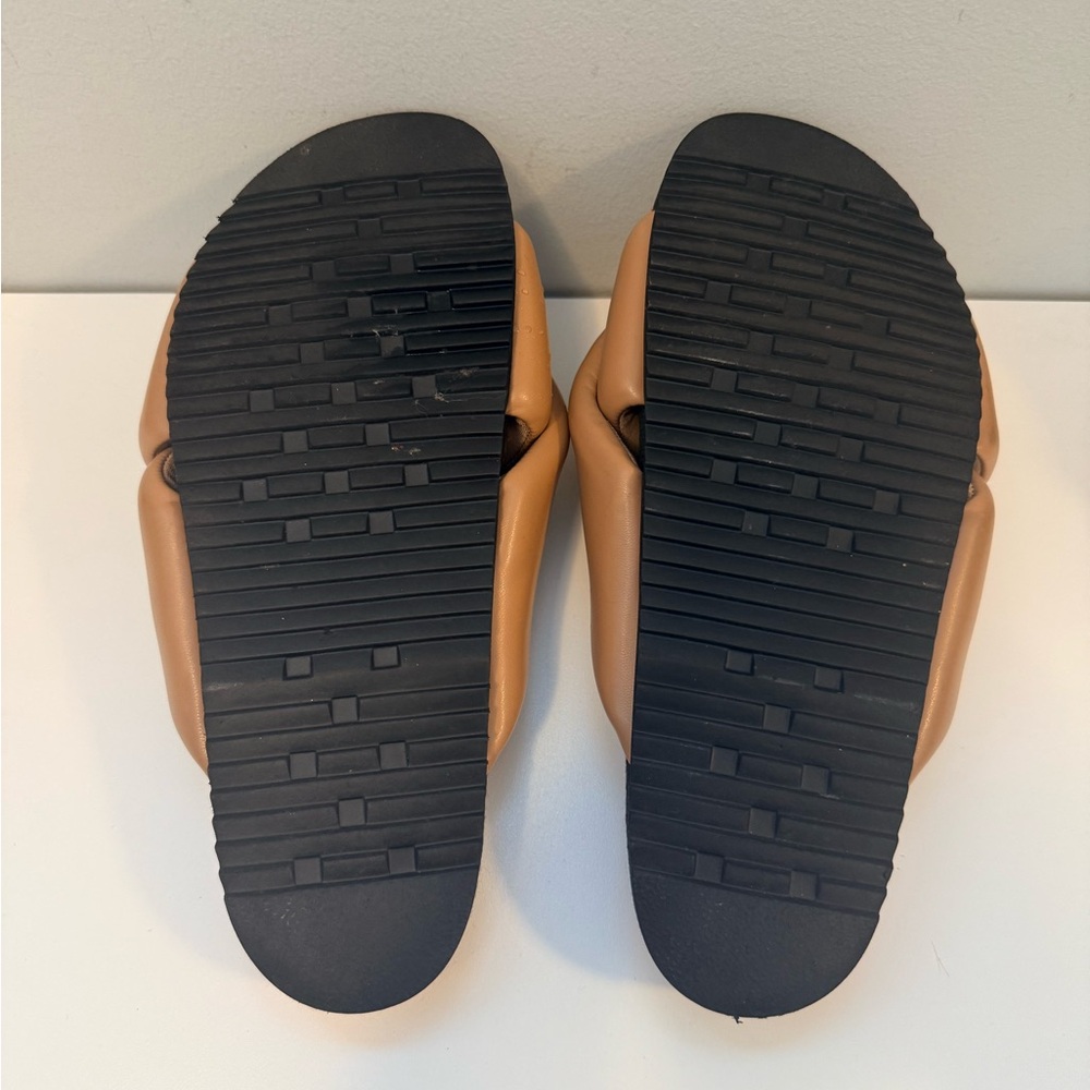 ROAM Foldy Puffy Sandals Tan Brown Slides Women’s 7.5 - Picture 8 of 9